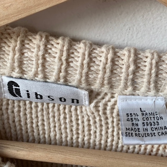 Vintage Gibson contrast chunky knit sweater L - Picture 11 of 11